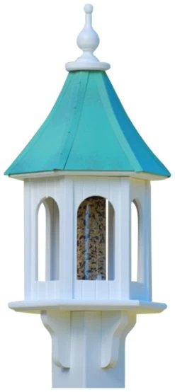 Copper Roof Gazebo Bird Feeder - 28x10 9 Copper Roof Gazebo Bird Feeder - 28x10 -The Birdhouse Chick BF 10 PC