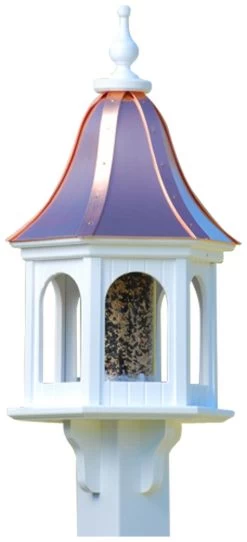 Copper Roof Gazebo Bird Feeder Bell Shape - 28x12 -The Birdhouse Chick BF12 BC PANELS