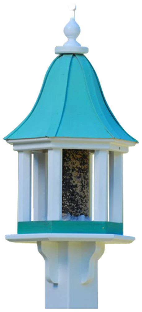 Copper Roof Bird Feeder Column Style - 28x12 5 Copper Roof Bird Feeder Column Style - 28x12 - Image 3