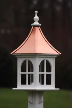 Copper Roof Bird Feeder Arch Window - 28x12 -The Birdhouse Chick BF12 SQ BC