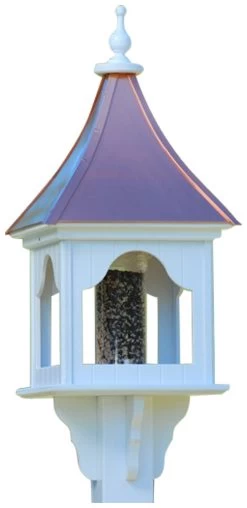 Copper Roof Bird Feeder Square Gazebo - 36x14 7 Copper Roof Bird Feeder Square Gazebo - 36x14 -The Birdhouse Chick BF14 SQ BC