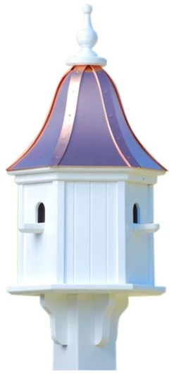 Copper Roof Birdhouse 28x12- 3 Perches -The Birdhouse Chick BH12 3 BC