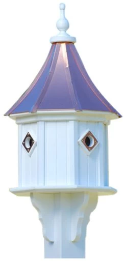 Copper Roof Birdhouse 34x14 Slope- 4 Portals -The Birdhouse Chick BH14 4CP BC SLOPE