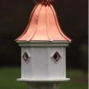 Copper Roof Birdhouse 34x14 Ribbon Detail 4 Portals 2 Copper Roof Birdhouse 34x14 Ribbon Detail 4 Portals -The Birdhouse Chick BH14 4CP BC CURLY
