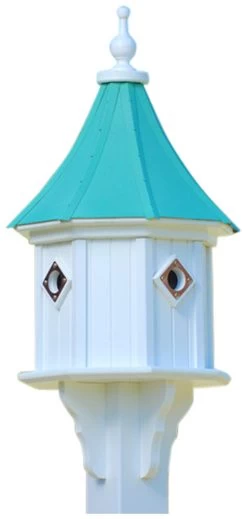 Copper Roof Birdhouse 34x14 Slope- 4 Portals -The Birdhouse Chick BH14 4CP PC SLOPE