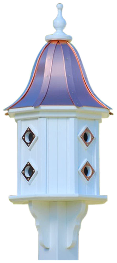 Copper Roof Dovecote Birdhouse 36x14- 8 Portals 6 Copper Roof Dovecote Birdhouse 36x14- 8 Portals - Image 4