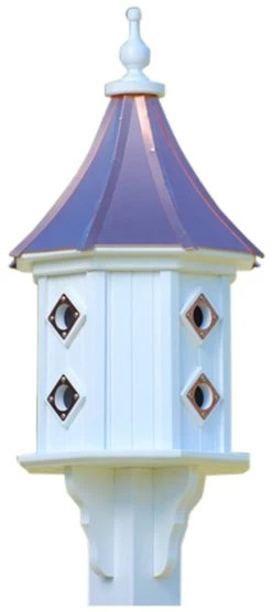 Copper Roof Dovecote Birdhouse 36x14 Slope - 8 Portals -The Birdhouse Chick BH14 8CP BC SLOPE