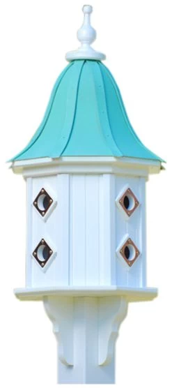 Copper Roof Dovecote Birdhouse 36x14- 8 Portals 8 Copper Roof Dovecote Birdhouse 36x14- 8 Portals -The Birdhouse Chick BH14 8CP PC BELL