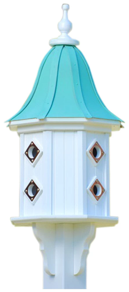 Copper Roof Dovecote Birdhouse 36x14- 8 Portals 5 Copper Roof Dovecote Birdhouse 36x14- 8 Portals - Image 3