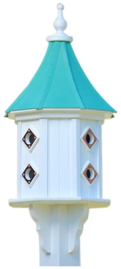 Copper Roof Dovecote Birdhouse 36x14 Slope - 8 Portals -The Birdhouse Chick BH14 8CP PC SLOPE