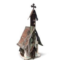 Barn Wood & Tin Church Birdhouses -The Birdhouse Chick Barn Wood Tin Church Birdhouse 3