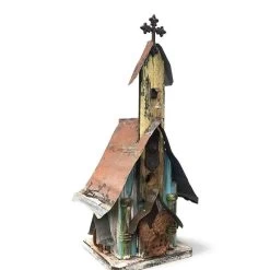 Barn Wood & Tin Church Birdhouses -The Birdhouse Chick Barn Wood Tin Church Birdhouse 4