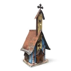 Barn Wood & Tin Church Birdhouses -The Birdhouse Chick Barn Wood Tin Church Birdhouse 5