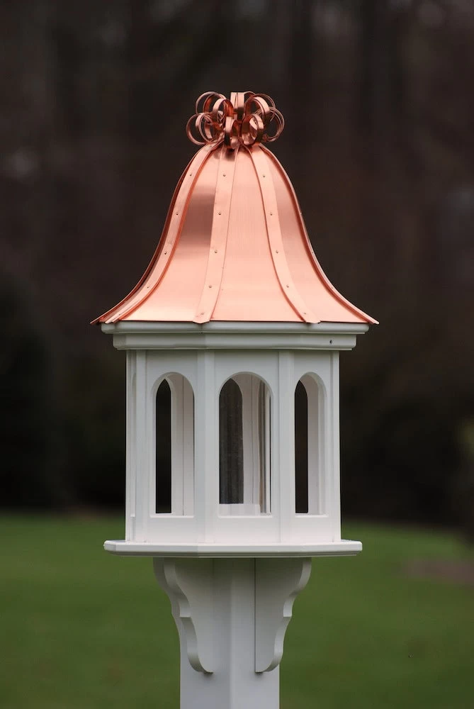 Copper Roof Bird Feeder-Vinyl/PVC Ribbon Detail