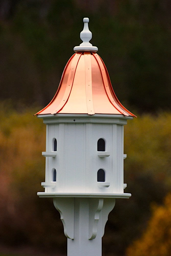 Copper Roof Dovecote Birdhouse 36x14 - 8 Perches 3 Copper Roof Dovecote Birdhouse 36x14 - 8 Perches