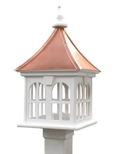 Copper Roof Vinyl/PVC Bird Feeder With Double Window- 29x14 -The Birdhouse Chick Copper Roof Bird Feeder Windows