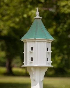 Copper Roof Dovecote Birdhouse 36x14 Slope- 8 Perches