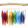 Rainbow Glass & Driftwood Wind Chime -The Birdhouse Chick Driftwood Rainbow Wind Chime