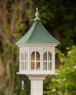 The Birdhouse Chick -The Birdhouse Chick Fancy Gazebo Bird Feeder Vinyl Copper