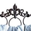 Fleur De Lis Iron Towel Rack