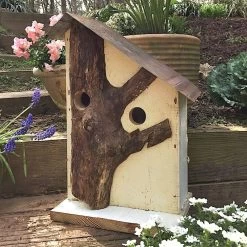 Rustic Log Front Birdhouses- 2 Sizes -The Birdhouse Chick Log Front Birdhouse 6