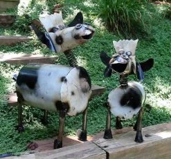 Recycled Metal Spotted Cows