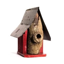 Natural Log Front Birdhouses -The Birdhouse Chick Natural Log Front Birdhouse 2A