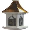 Copper Roof Bird Feeder Large Capacity With Post Mount -The Birdhouse Chick RW12 LCPS