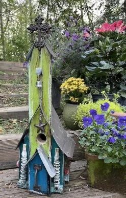 Rustic Church Birdhouses- Medium -The Birdhouse Chick Rustic Church Birdhouse 11