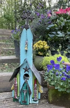 Rustic Church Birdhouses- Medium -The Birdhouse Chick Rustic Church Birdhouse 9