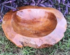 Decorative Teak Wood Bowls -The Birdhouse Chick Teak Bowl G
