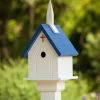 Church Birdhouse Vinyl/PVC -The Birdhouse Chick VINYL PVC CHURCH BIRDHOUSE BLUE