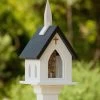 Church Bird Feeder Vinyl/PVC -The Birdhouse Chick Vinyl CHURCH Bird Feeder BLACK