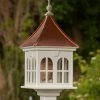 Copper Roof Vinyl/PVC Bird Feeder With Double Window- 29x14