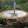 Large Solar Fountain Bird Bath -The Birdhouse Chick White Solar Fountain Bird Bath