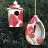 Ceramic Birdhouse And Feeder Gift Set