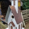 Church Birdhouse In Barn Wood & Vintage Tin -The Birdhouse Chick church birdhouse barnwood and tin