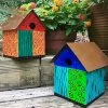 Color Block Copper Birdhouse 2 Color Block Copper Birdhouse -The Birdhouse Chick color block copper birdhouse