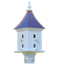 Copper Roof Birdhouse 28x12- 8 Perches 7 Copper Roof Birdhouse 28x12- 8 Perches -The Birdhouse Chick copper roof 28x12 perch BC