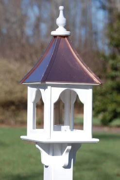 The Birdhouse Chick -The Birdhouse Chick copper roof bird feeder vinyl pvc 28x10 square 1
