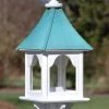 Copper Roof Bird Feeder - Square 28x10 -The Birdhouse Chick copper roof bird feeder vinyl pvc 28x10 square 2