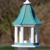 Copper Roof Bird Feeder Column Style - 28x12 1 Copper Roof Bird Feeder Column Style - 28x12 -The Birdhouse Chick copper roof bird feeder vinyl pvc 28x12 columns 2