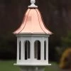 Copper Roof Gazebo Bird Feeder- Vinyl/PVC 36x14 -The Birdhouse Chick copper roof bird feeder vinyl pvc 36x14 Bell