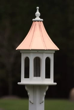 The Birdhouse Chick -The Birdhouse Chick copper roof bird feeder vinyl pvc 36x14 slope 1
