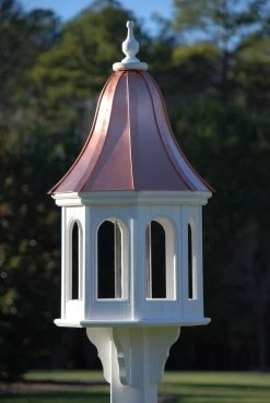 The Birdhouse Chick -The Birdhouse Chick copper roof bird feeder vinyl pvc 42x16 1