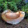 Copper & Teak Ground Bird Bath -The Birdhouse Chick copper teak birdbath