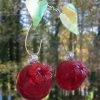 Double Cherry Hummingbird Feeder -The Birdhouse Chick double cherry glass hummingbird feeder